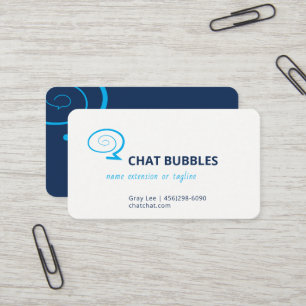 Carte De Visite Logo de bulle de discussion moderne   Couleur modi