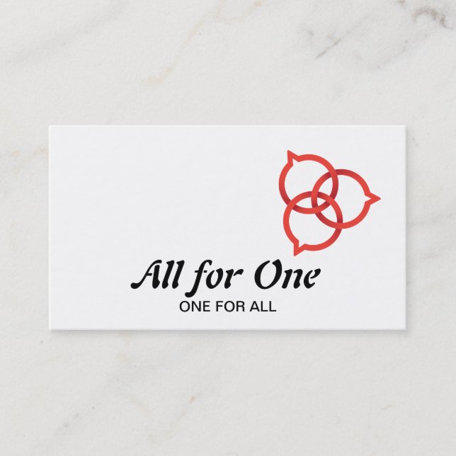 Carte De Visite Logo de bulle de parole Trinity (rouge) (Devant)