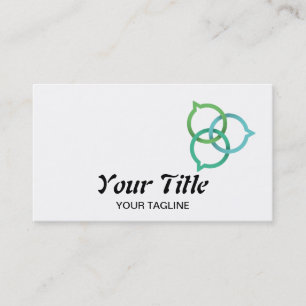 Carte De Visite Logo de bulle de parole Trinity (verts)