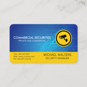 Carte De Visite Logo de caméra de sécurité   Technologie d'IA