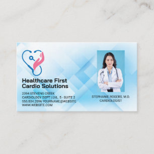 Carte De Visite Logo de cardiologie Médecine Médecin