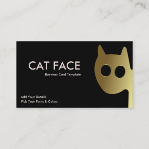 Carte De Visite Logo de chat - Gold Cat