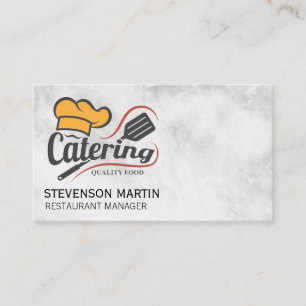Carte De Visite Logo de chef de catering Restaurant