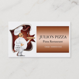 Carte De Visite Logo de chef pour des restaurants de pizza