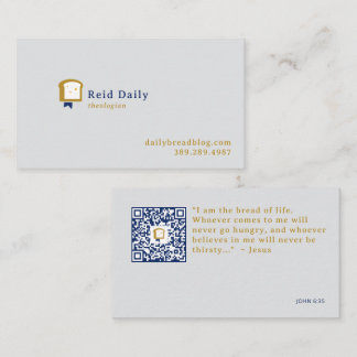 Carte De Visite Logo de Christian Bread | Bible Teacher Blogger