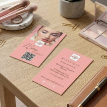 Logo de code QR de photo de maquillage en écriture
