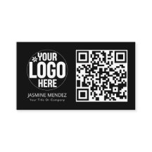Logo de code QR moderne noir