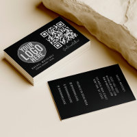 Logo de code QR moderne Simple Blanc Professionnel