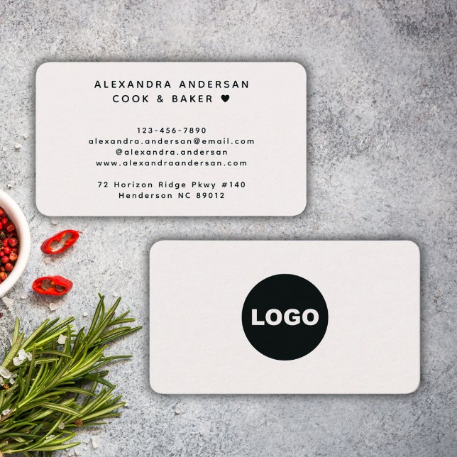 Carte De Visite Logo de code QR noir moderne professionnel (Modern Black White QR Code Logo Professional Business Card)