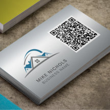 Logo de code QR, Toit, Constructeur, Travailleur d