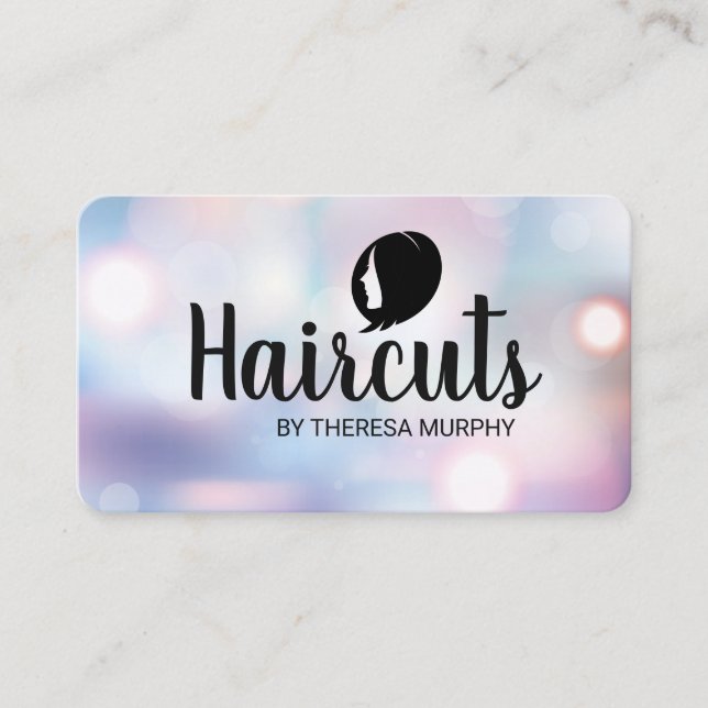 Carte De Visite Logo de coiffeur | Boke (Devant)
