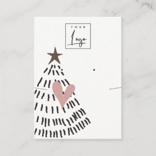 Carte De Visite Logo de collier de Noël moderne en forme d'arbre a