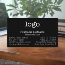 Logo de conception d'entreprise de base et coordon