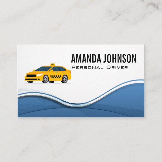 Carte De Visite Logo de conduite de taxi (Devant)