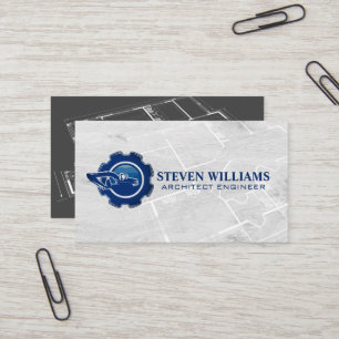 Carte De Visite Logo de Constructeur de Bâtiment Plan