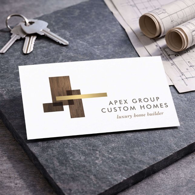 Carte De Visite Logo de constructeur de maison personnalisée (Créateur téléchargé)
