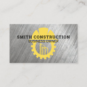 Carte De Visite Logo de construction Bâtisseurs Ingénierie