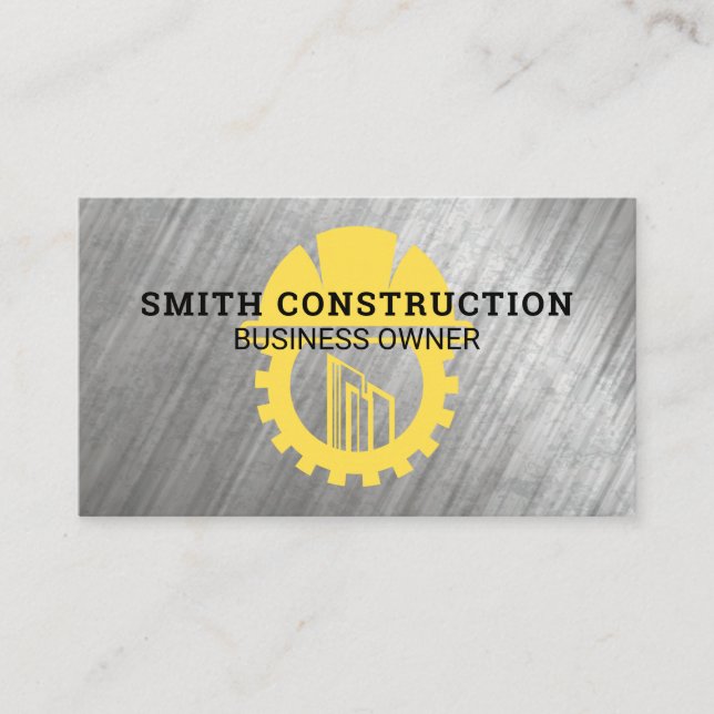 Carte De Visite Logo de construction | Bâtisseurs | Ingénierie (Devant)