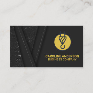 Carte De Visite Logo de construction Black Luxury Gold