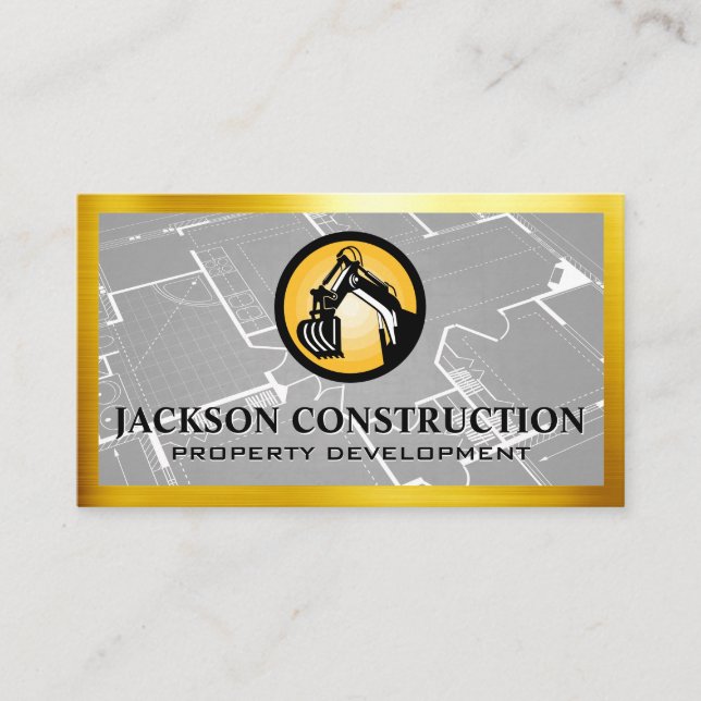 Carte De Visite Logo de Construction Earth Mover | Plan directeur (Devant)