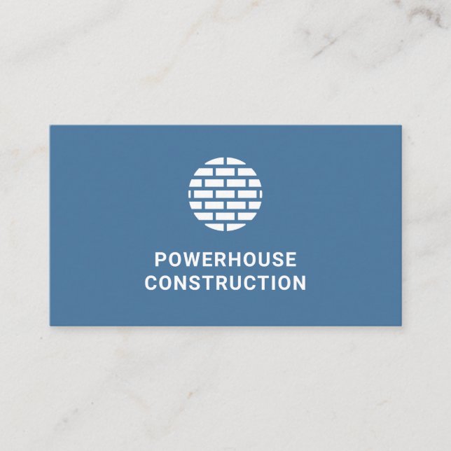 Carte De Visite Logo de construction en brique de l'entreprise Mar (Devant)