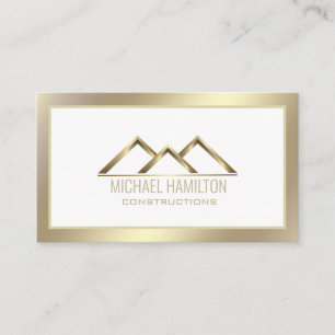 Carte De Visite Logo de construction immobilière simple profession