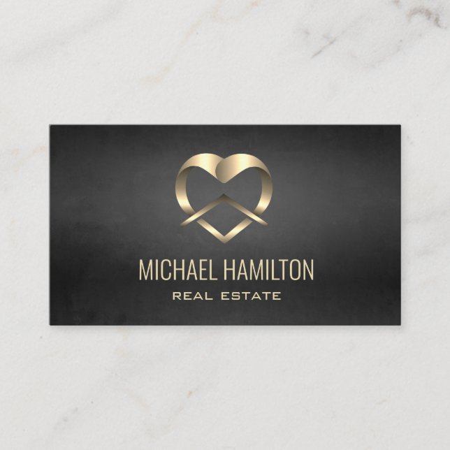 Carte De Visite Logo de construction immobilière simple profession (Devant)