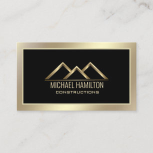 Carte De Visite Logo de construction immobilière simple profession