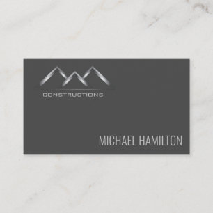 Carte De Visite Logo de construction immobilière simple profession