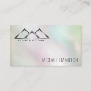 Carte De Visite Logo de construction immobilière simple profession