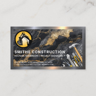 Carte De Visite Logo de construction   Outils main   Immobilier