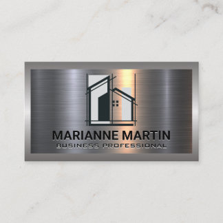 Carte De Visite Logo de construction | Style d'art en ligne | Méta