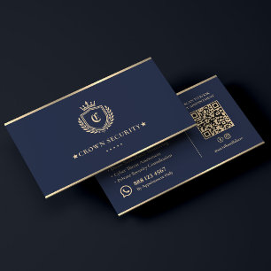 Carte De Visite Logo de crête de cybersécurité de drone exécutif d