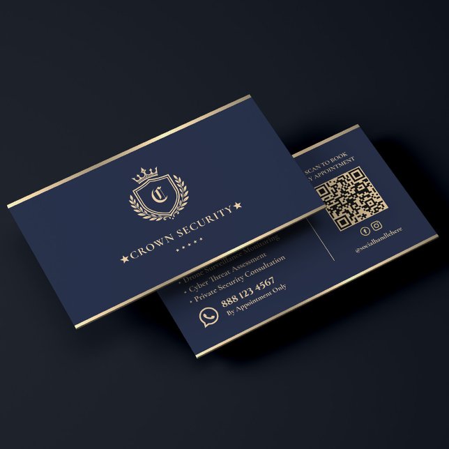 Carte De Visite Logo de crête de cybersécurité de drone exécutif d (Luxury Executive Drone Cyber Security Crest Logo Business Card
)
