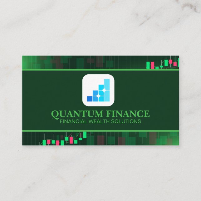 Carte De Visite Logo de croissance financière | Actions | Investis (Devant)