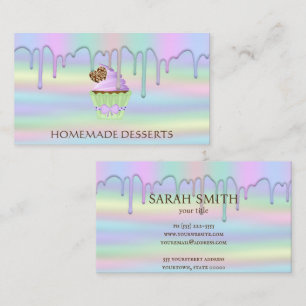 Carte De Visite Logo de Cupcake Boulangerie Chef,carte de visite m