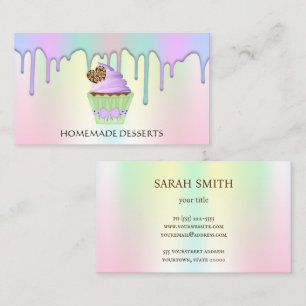Carte De Visite Logo de cupcake Boulangerie Chef,mignon