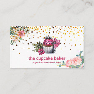 Carte De Visite Logo de Cupcake Moderne Boulangerie Chef Traiteur