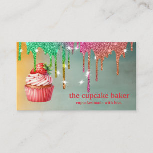 Carte De Visite Logo de Cupcake Moderne Boulangerie Chef Traiteur 