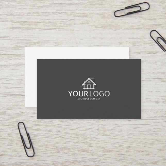 Carte De Visite Logo de démarrage d'entreprise d'architecte  (Devant/Arrière en situation)