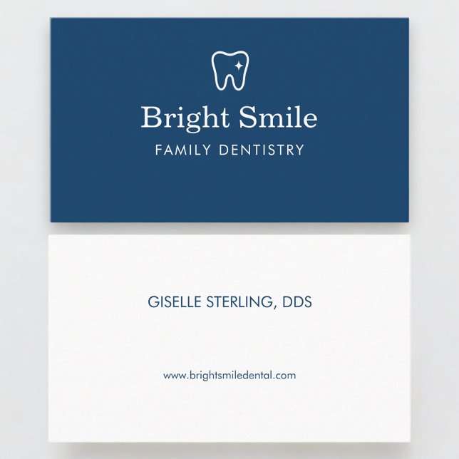 Carte De Visite Logo de dentiste dentisterie dent (Créateur téléchargé)