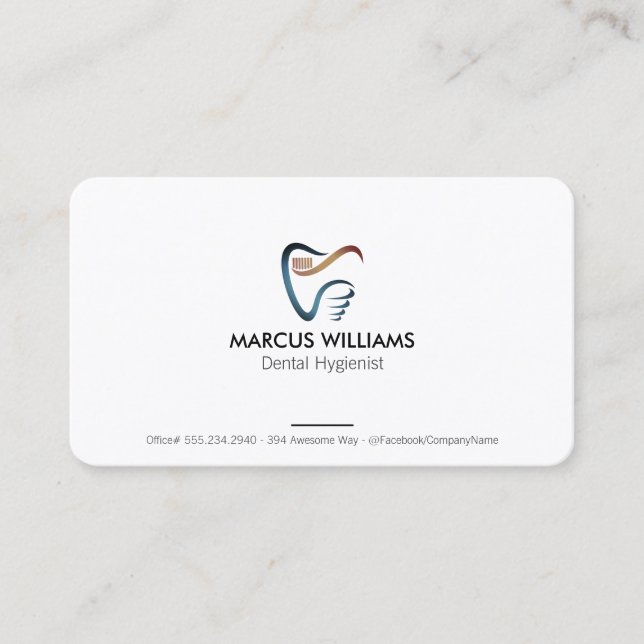 Carte De Visite Logo de dentiste | Soins de santé | Services de de (Devant)