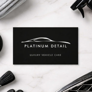 Carte De Visite Logo de detailing de luxe pour automobiles