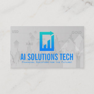 Carte De Visite Logo de document technique Graphique financier