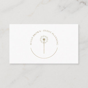 Carte De Visite Logo de Faux Parties scintillant Dandelion