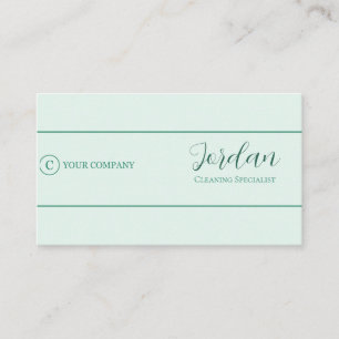Carte De Visite Logo de femme de ménage du service de nettoyage ve