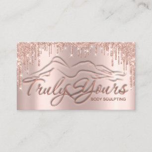 Carte De Visite Logo de fermeture du corps photo - Blush, Rose des