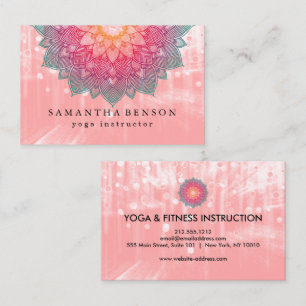 Carte De Visite Logo de fleur de lotus élégant Yoga