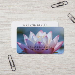 Carte De Visite Logo de fleur de lotus élégant Yoga