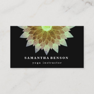 Carte De Visite Logo de fleur de lotus élégant Yoga